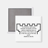 Jehovah's Getuige Wachttoren Mattheüs 28:19 Magnee Magneet (Voorkant / Achterkant)