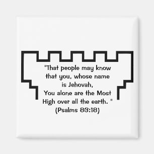 Jehovah's getuige Watchtower Psalms 83:18 Magnet