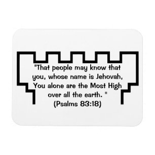 Jehovah's getuige Watchtower Psalms 83:18 Magnet Magneet