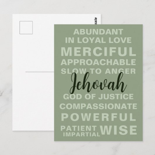 Jehovah's kwaliteiten | JW Briefkaart (Voorkant / Achterkant)