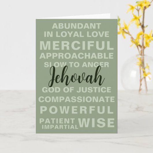 Jehovah's kwaliteiten | JW-groet Kaart (Gele Bloem)