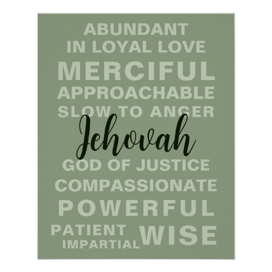 Jehovah's kwaliteiten | JW Perfect Poster (Voorkant)