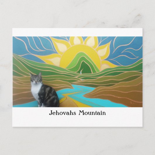 Jehovahs Mountain met Pudding Briefkaart (Voorkant)