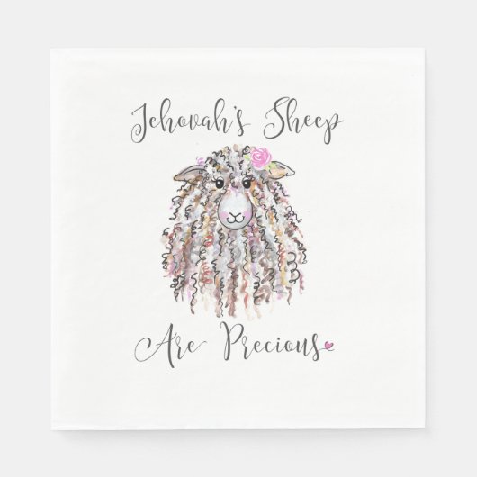 "Jehovah's schaap zijn kostbaar" servetten (Voorkant)