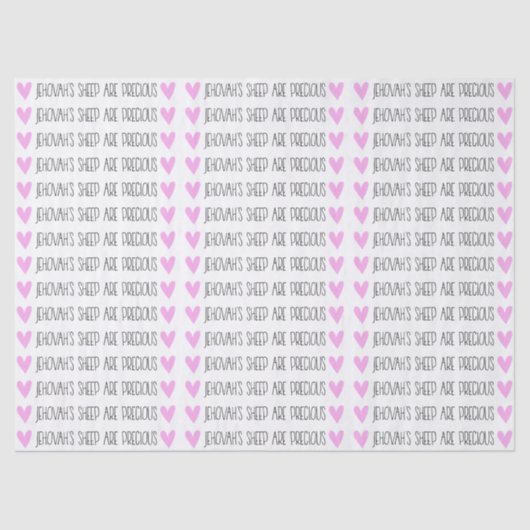 "Jehovah's schaap zijn kostbaar" weefselpapier Tissuepapier (Voorkant)