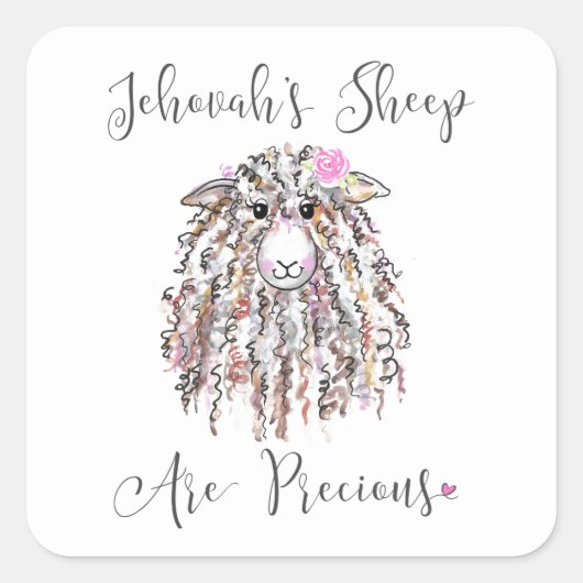 "Jehovah's schaap zijn kostbare" Sticker op het pl (Voorkant)