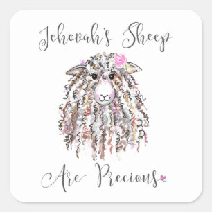 "Jehovah's schaap zijn kostbare" Sticker op het pl