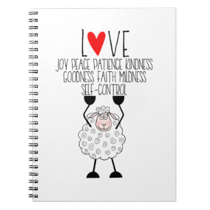 "Jehovah's Sheep - Fruitages of the Spirit"-notebo Notitieboek
