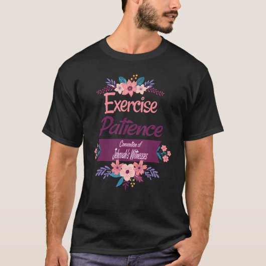 Jehovahs Witness 2023 Convention Exercise Patience T-shirt (Voorkant)