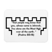 Jehova's getuige Wachttoren Psalmen 83:18 Magneet (Horizontaal)