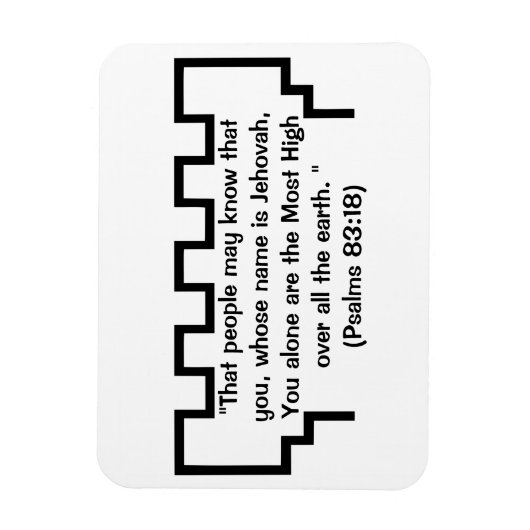 Jehova's getuige Wachttoren Psalmen 83:18 Magneet (Verticaal)