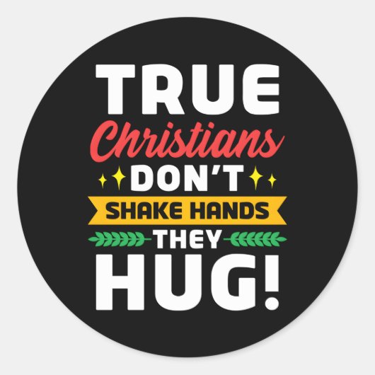 Jehova's getuigen JW Christenen schudden geen hand Ronde Sticker (Voorkant)