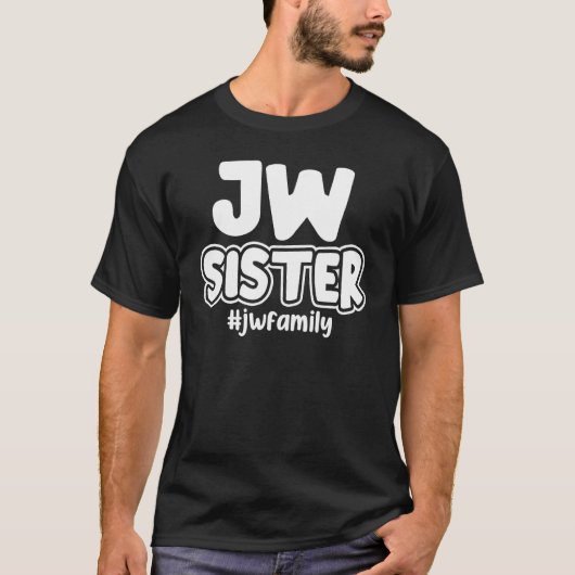Jehova's Getuigen JW Zuster JW Familie T-shirt (Voorkant)
