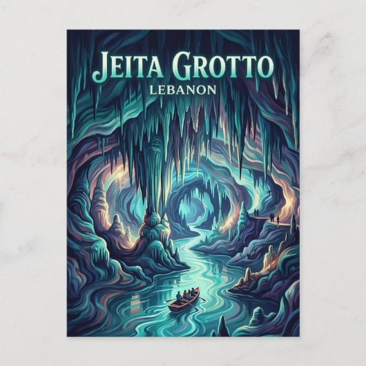 Jeita Grotto Libanon Briefkaart (Voorkant)