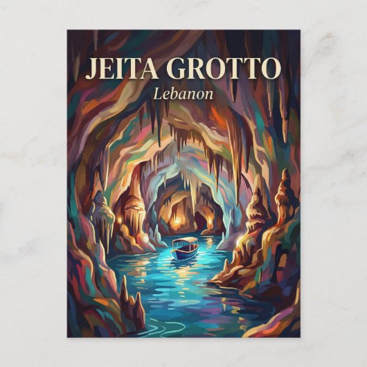 Jeita Grotto Libanon Briefkaart (Voorkant)