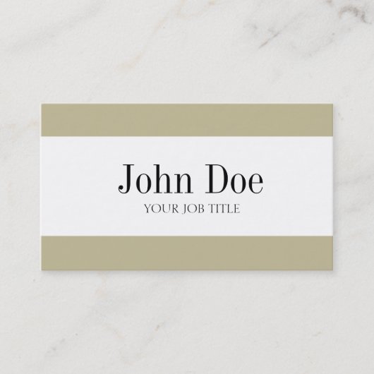 JeJobTitle Tan Stripes Visitekaartje (Voorkant)