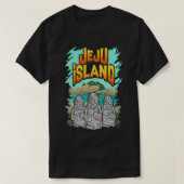 Jeju eiland Zuid-Korea Dol Hareubang beelden Vint T-shirt (Design voorkant)