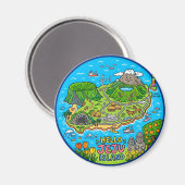Jeju-eiland Zuid-Korea Magneet (Voorkant / Achterkant)