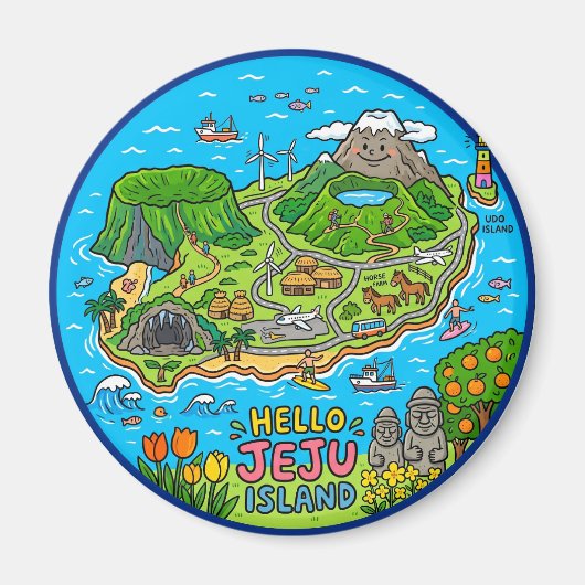 Jeju-eiland Zuid-Korea Magneet (Voorkant)