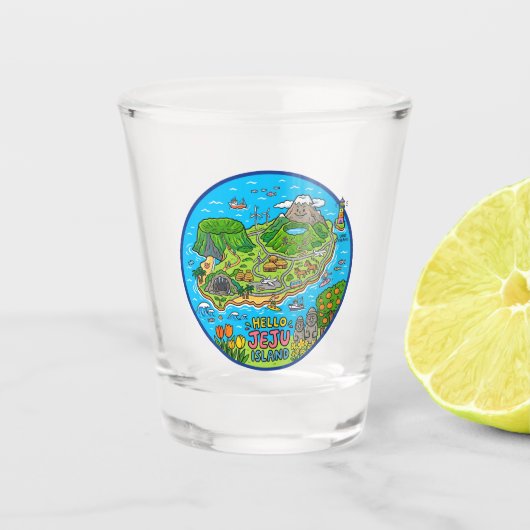 Jeju-eiland Zuid-Korea Shot Glas (Voorkant)