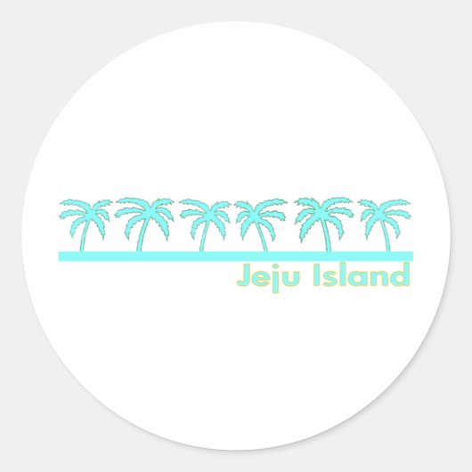 Jeju Island, Zuid-Korea Ronde Sticker (Voorkant)