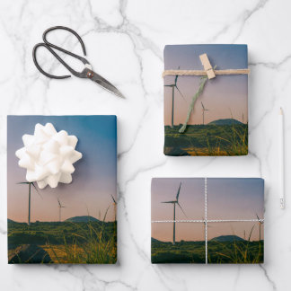 Jeju Windmolen Landschap Inpakpapier Vel