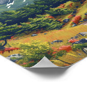 Jeju Zuid-Korea  kunst reisillustratie Poster (Hoek)