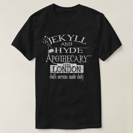 Jekyll en Hyde Apothecary Doctor London 1886 Hall T-shirt (Design voorkant)