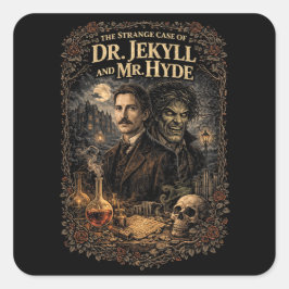 Jekyll en Hyde Vierkante Sticker