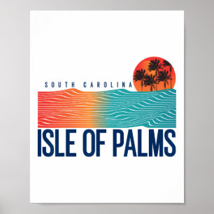 Jekyll Island Beach Georgia Mannen Surfen Vrouwen Poster