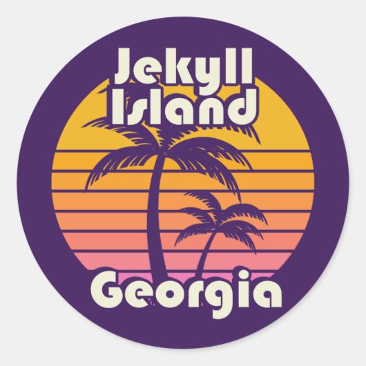 Jekyll Island Beach Georgia Ronde Sticker (Voorkant)