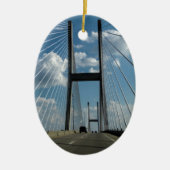 Jekyll Island Cable Bridge Keramisch Ornament (Voorkant)