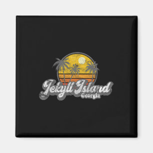 Jekyll Island Ga 70's Retro Vissen Boot Strand Magneet