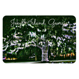 Jekyll Island GA Holiday Lights op Live Oak Tree Magneet