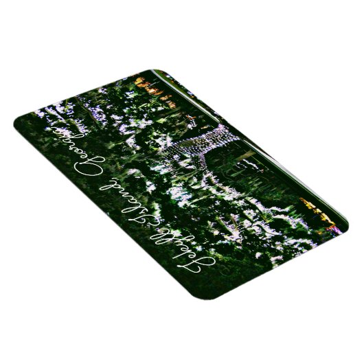 Jekyll Island GA Holiday Lights op Live Oak Tree Magneet (Rechterzijde)