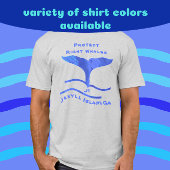 Jekyll Island GA Right Whale Fins and Waves T-shirt