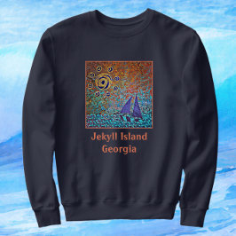 Jekyll Island, GA Sailboot, Ocean Waves en Sun S Trui