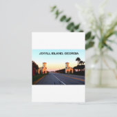 Jekyll Island Georgia Causeway Briefkaart (Staand voorkant)
