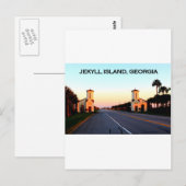 Jekyll Island Georgia Causeway Briefkaart (Voorkant / Achterkant)