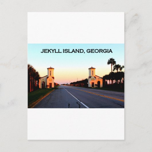 Jekyll Island Georgia Causeway Briefkaart (Voorkant)