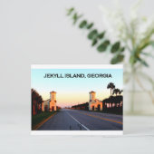 Jekyll Island Georgia Causeway Briefkaart (Staand voorkant)