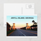 Jekyll Island Georgia Causeway Briefkaart (Voorkant / Achterkant)