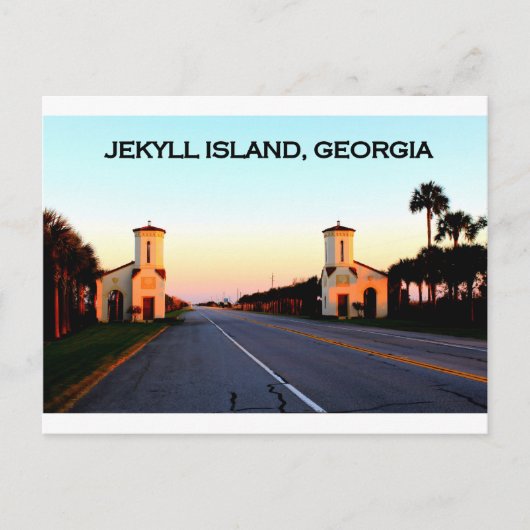 Jekyll Island Georgia Causeway Briefkaart (Voorkant)