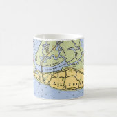 Jekyll Island Georgia Coast Map Mug Koffiemok (Center)