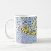 Jekyll Island Georgia Coast Map Mug Koffiemok (Links)