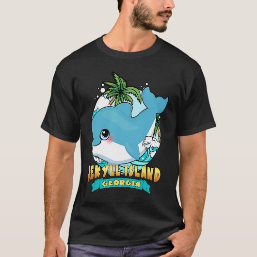JEKYLL ISLAND GEORGIA Cute Baby Dolphin Beach Souv T-shirt (Voorkant)