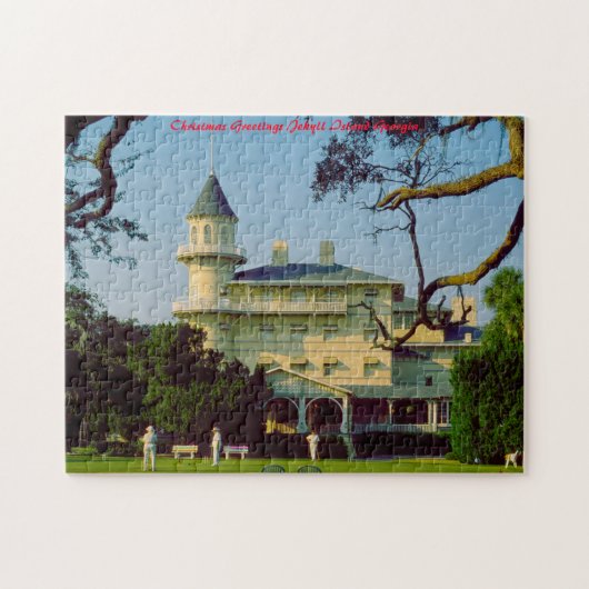 Jekyll Island Georgia. kerstcadeautjes Legpuzzel (Horizontaal)