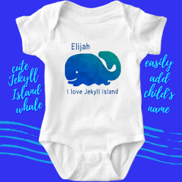 Jekyll Island, Georgia Schattigee walvis en naam Romper