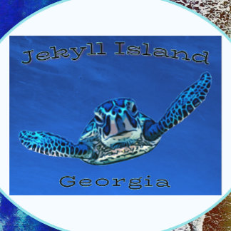 Jekyll Island Georgia Swimming Zee Turtle Briefkaart