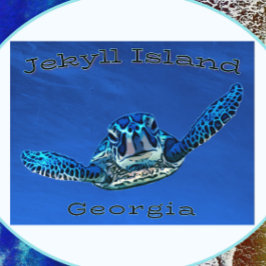 Jekyll Island Georgia Swimming Zee Turtle Briefkaart